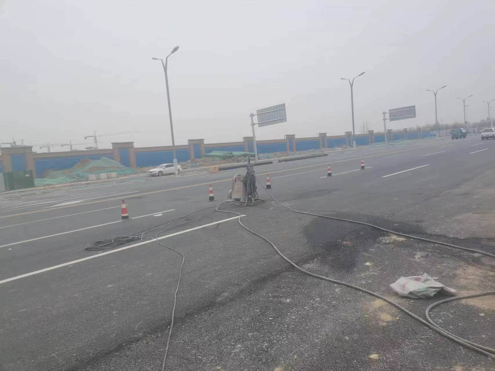 茶山镇马路注浆